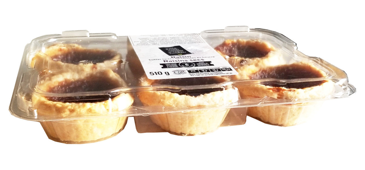 Your Fresh Market Raisin Butter Tarts, 510g/18oz., 6 Tarts, {Imported from Canada}